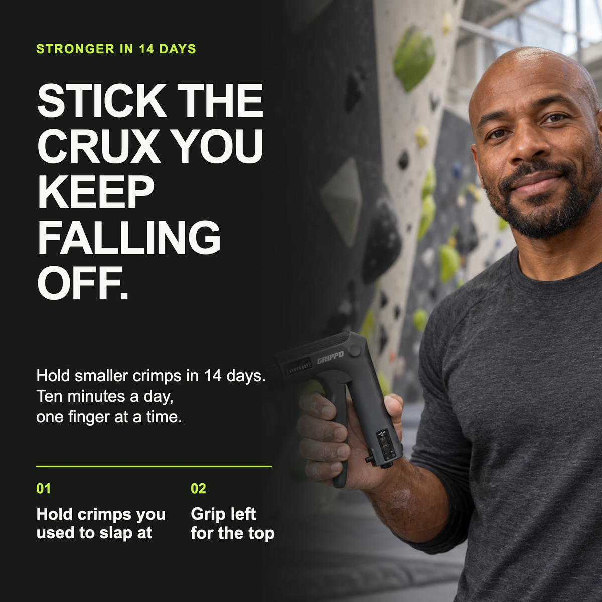 GRIPPD Send Pro finger trainer, stick the crux you keep falling off