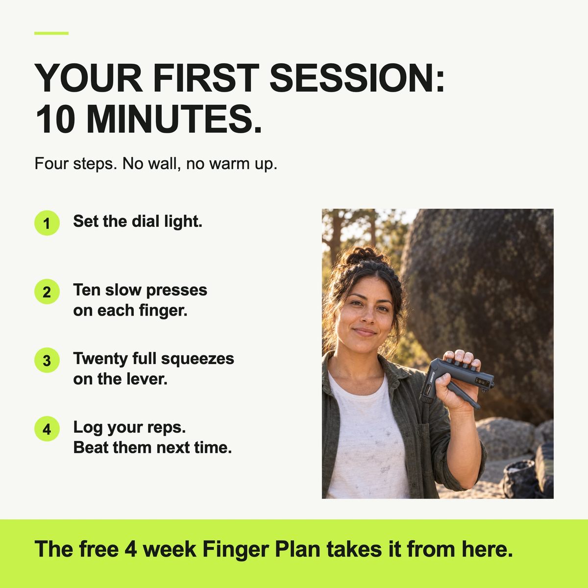 GRIPPD Send Pro first session, four steps in ten minutes