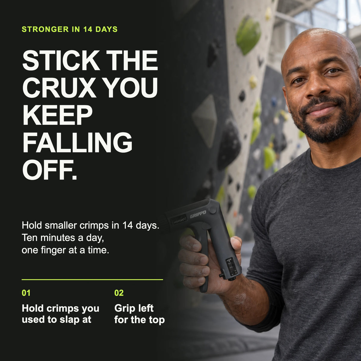 GRIPPD Send Pro finger trainer, stick the crux you keep falling off