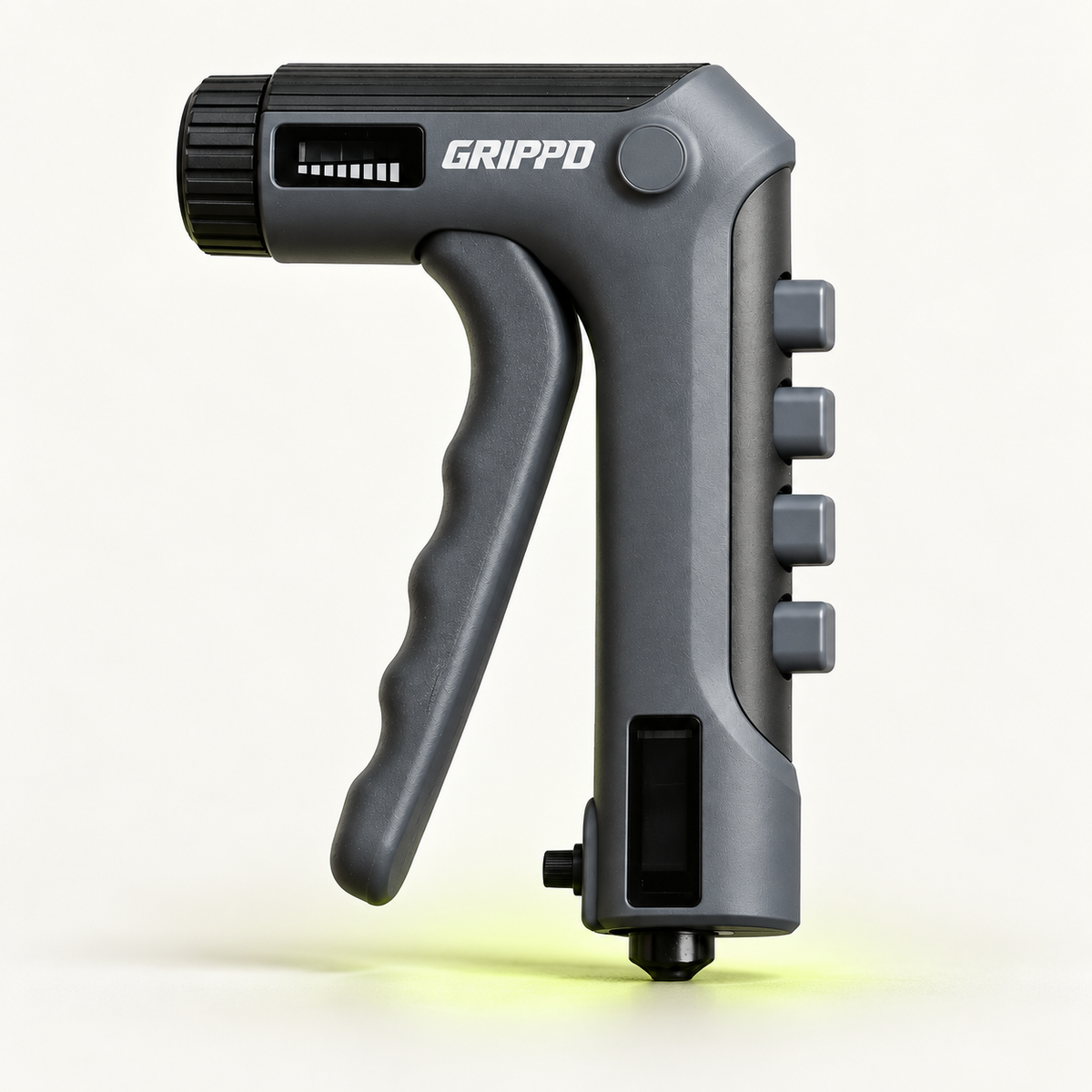 GRIPPD trainer with four finger buttons and adjustment controls